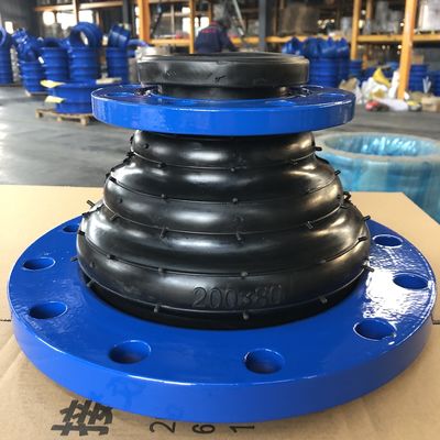 Tee Bellow Epdm Rubber Expansion Joint / Double Sphere Rubber Expansion Joint For Water Media