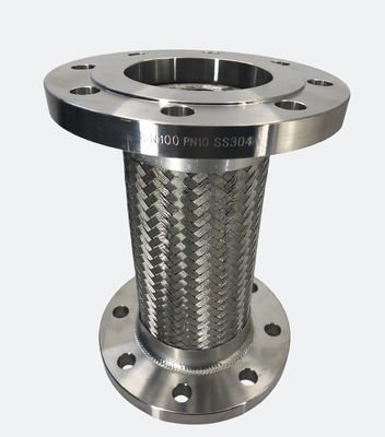 SS 304 Stainless Steel Metal Garden Hose Flange Corrugated Air Conditioning Tank Metal Hose Braided