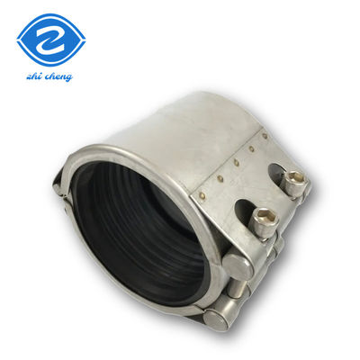Drain Pipe Repair Clamp 1/2 Inch Pressurised Ss 316 Oil Pipes Bolted Connection