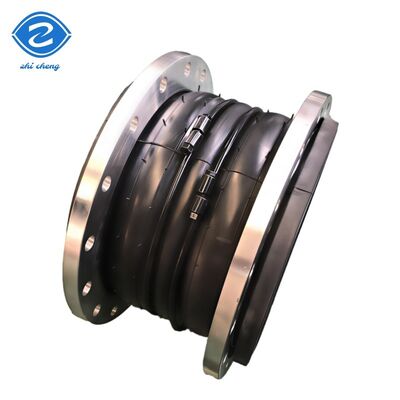SS304 Flange Double Sphere Rubber Expansion Joint with DN25-DN2000 Range for Flexible Pipe Connection