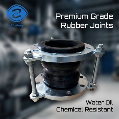 Twin Sphere Rubber Expansion Joint For Water Media Limit Tie Rods Pressure Booster Rings