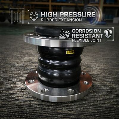 DN15-DN4000 Pipe Rubber Bellows Expansion Joint Acid Resistant Flexible