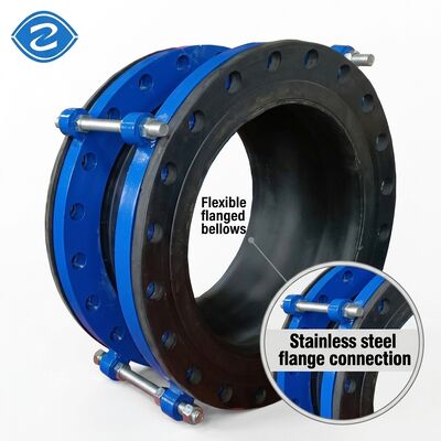 Fully End-Sealed Flanged Rubber Bellows Roof  Flexible Epdm Single Sphere